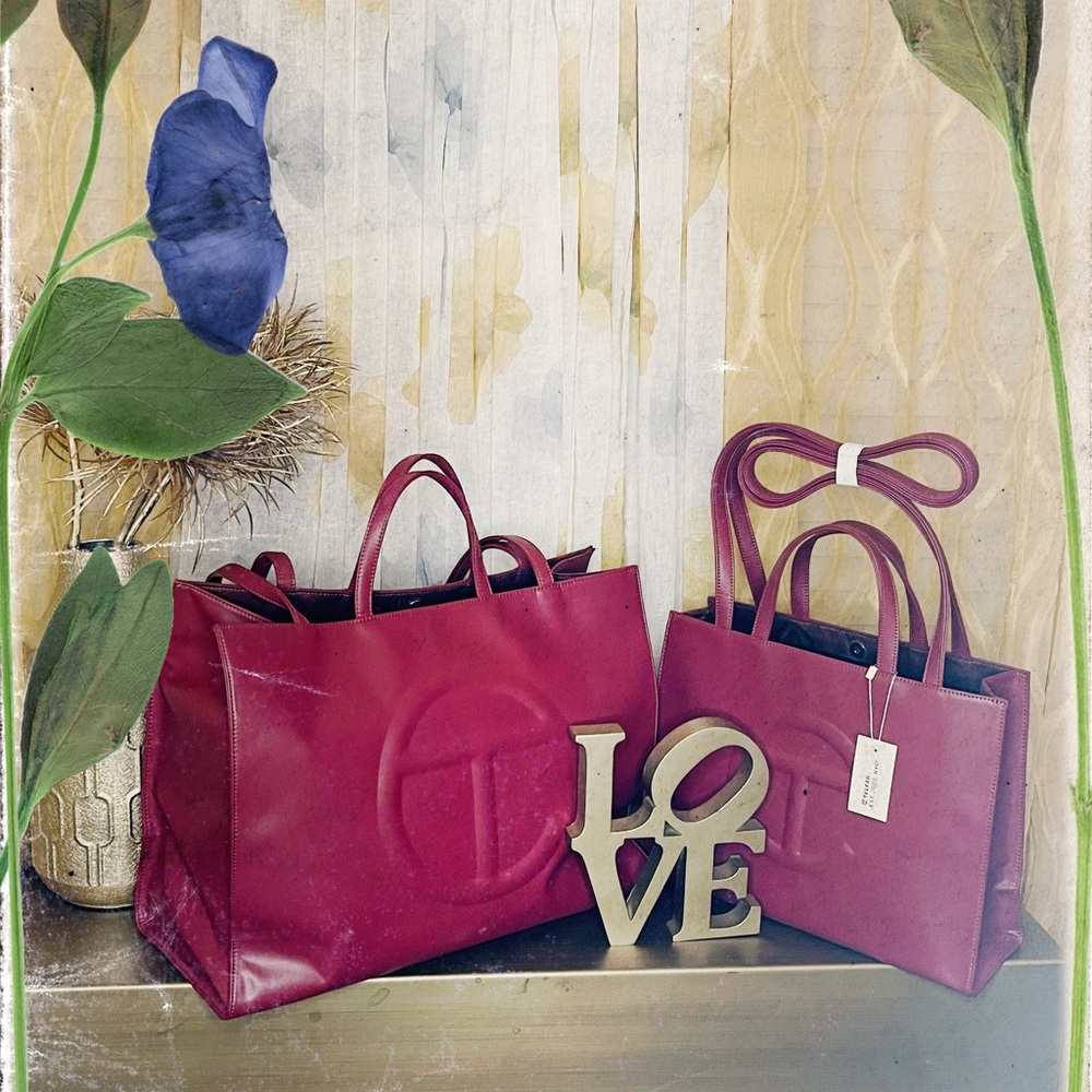 Authentic Large Oxblood Telfar Shopping Bag